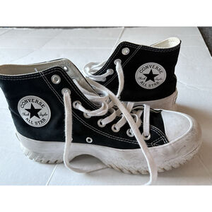 Converse All Star Lugged Platform Womens Size 9 40 Shoes Black White Athletic